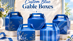 How Custom Blue Gable Boxes Add Value to Product Packaging