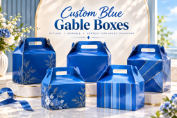 Custom Blue Gable Boxes